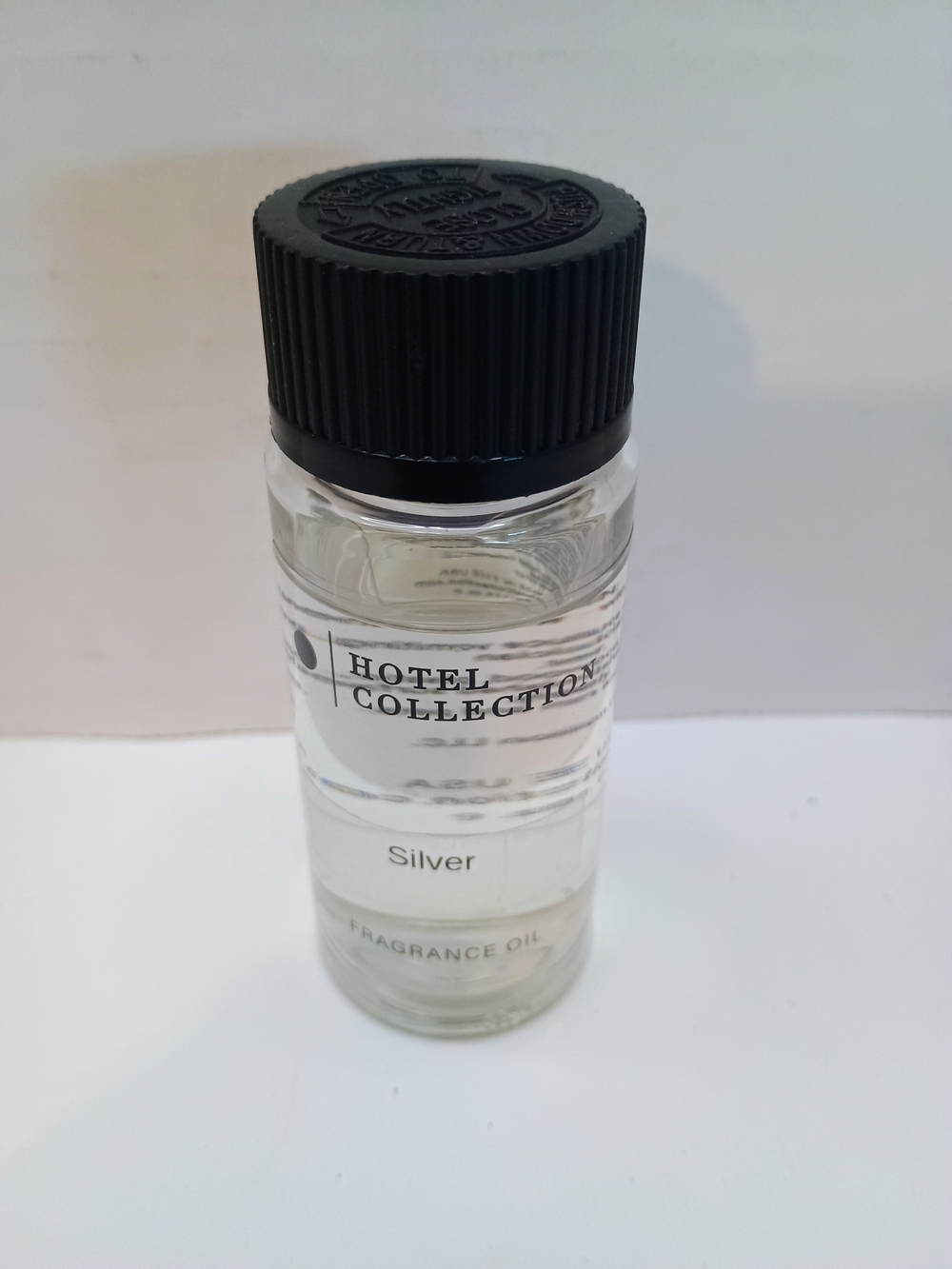 Hotel Collection Silver Fragrance Oil Bottle with Black Cap